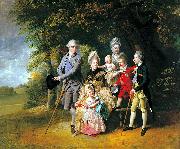 Johann Zoffany Queen Charlotte with her Children and Brothers oil painting reproduction